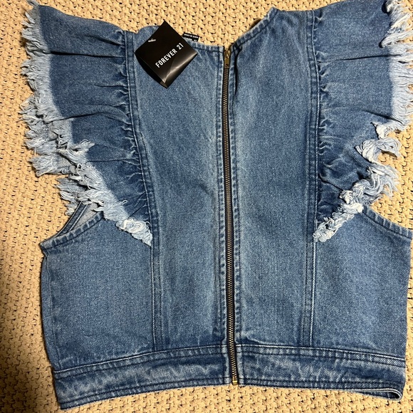 Jeans crop top never worn - Picture 1 of 2